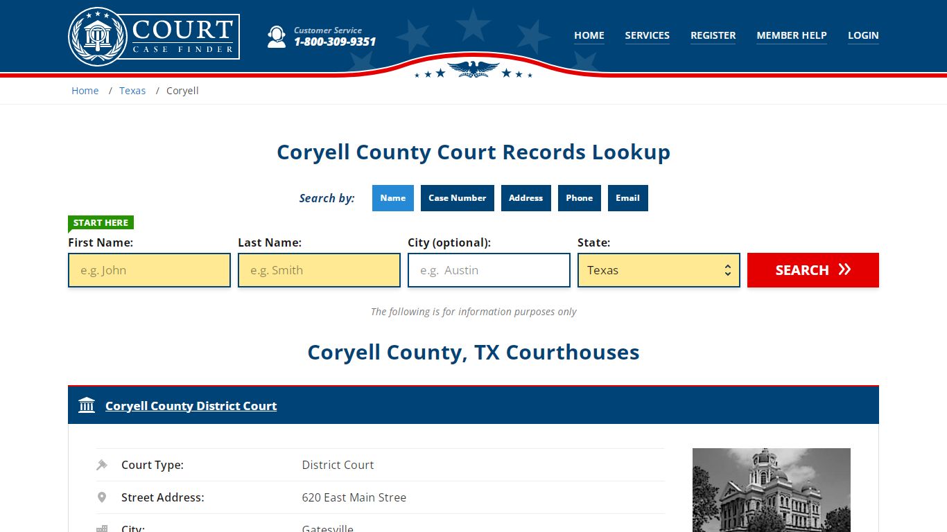 Coryell County Court Records | TX Case Lookup