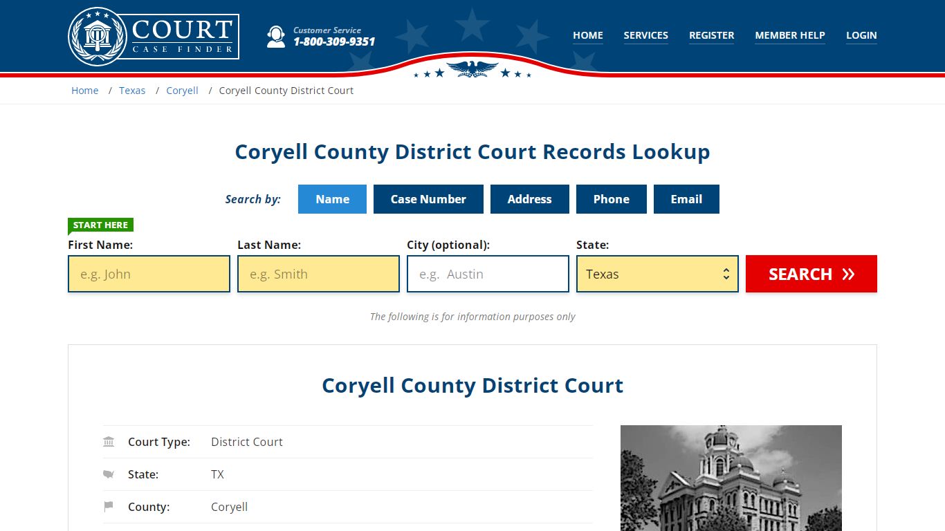 Coryell County District Court Records Lookup - CourtCaseFinder.com